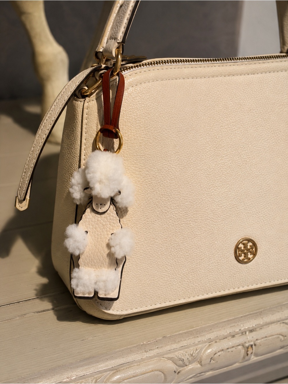 Tory Burch Lamb Sheep bag charm fob